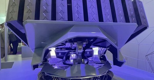 Rheinmetall's MASS nova shipborne soft-kill system at DSEI 2025.