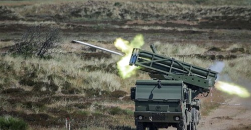 The eight PULS MRLs that Denmark acquired in 2023 are part of the Danish Artillery Regiment in Oksbøl.