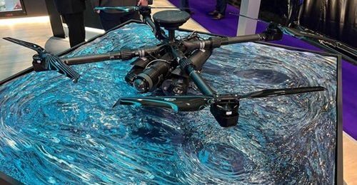 SubSea Craft's Caddis UAS, which can be launched and recovered underwater, at DSEI 2025.