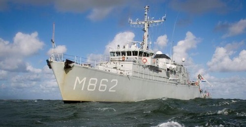 The Netherlands Tripartite-class minehunter, HNLMS 
        
        , one of those due to be sent to Bulgaria.