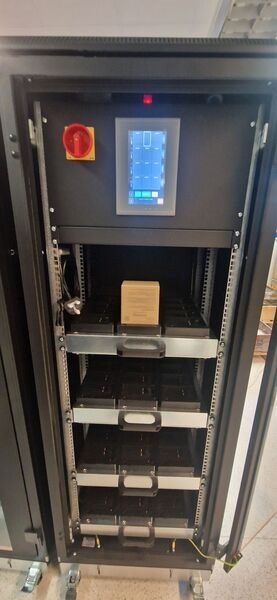 Part of ZeroAlpha Solutions' Containerised Battery Management System displayed at DSEI 2025.