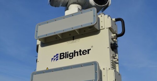 Blighter's C402-SP coastal security radar with antennas and camera.