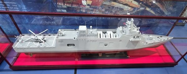 The ASW variant of Taiwan's light frigate includes modifications to the hull to accommodate flanking torpedo launch tubes.