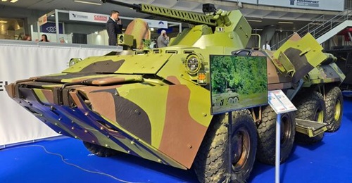 The Serbian BTR-80A upgrade displayed at Partner 2025. It is an ongoing development that is yet to possess an official designation, and may change as the project progresses.