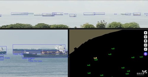 A screen grab of the AI-driven computer vision system, which has been developed by DSTA in conjunction with the RSN.