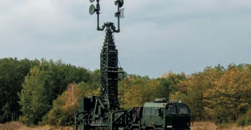 Image of the WZL1 mobile communications centre mounted on Jelcz P112.57 five-axle chassis.