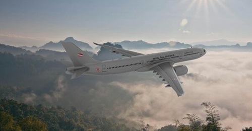 An artist's impression of the Airbus MRTT  in service with the Royal Thai Air Force.