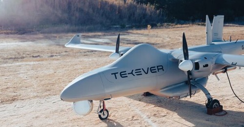 A Tekever AR5 UAS in a photo released during the 'REPMUS 2025' exercise, which took place in Portugal.