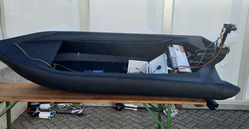 Ghost Labs/CEAD small 3D-printed USV at Exercise 'Bold Machina 25'.