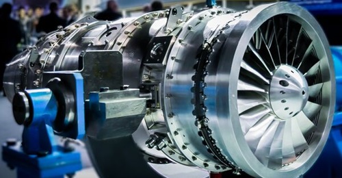 Rolls-Royce's Orpheus small engine concept for combat air systems on a test stand.