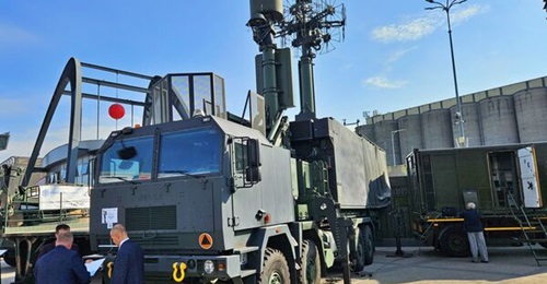 Pit-Radwar's PCL sensor suite including passive coherent location and passive emitter tracking subsystems, displayed during MSPO 2025.