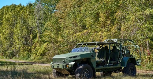 The GM Defense Infantry Squad Vehicle 9 (ISV-9) at the General Motors Milford Proving Ground in Milford, Michigan, on 30 September 2025.