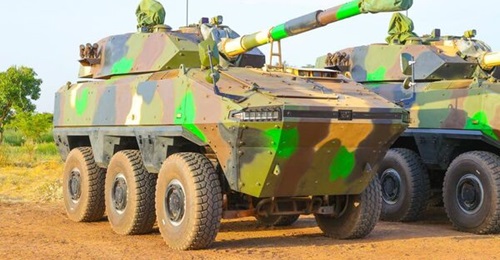 One of the VN22B fire-support vehicles that was officially handed over to the National Armed Forces of Burkina Faso on 10 October 2025.