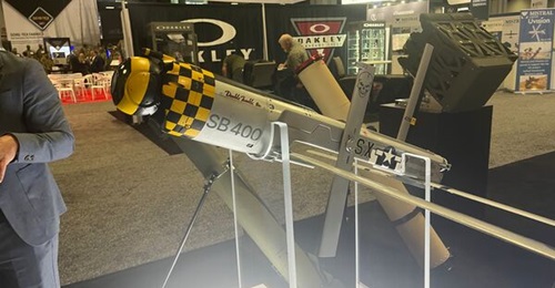 Switchblade 400 debuts at the AV booth at AUSA 2025.