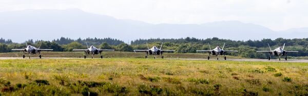 F-35A Lightning II aircraft prior to a sortie during Exercise 'Bushido Guardian 2025' at Misawa Air Base in Japan.