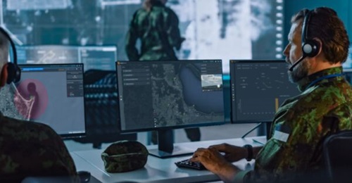Illustrative image of DroneSentry-C2 Enterprise, which increases situational awareness of multipole key infrastructure sites.
