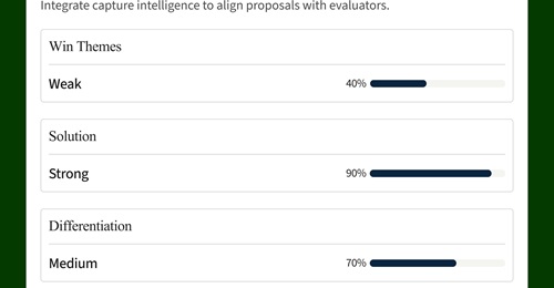Vultron is designed to help users build compliant and competitive proposals for federal contracts.