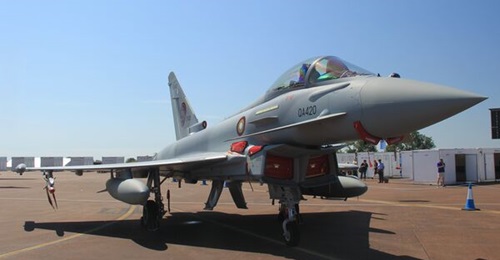 The Turkish president has said he is negotiating for the buy of Eurofighter combat aircraft from Oman and Qatar (pictured).