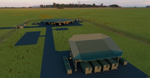 Illustrative image of Thales' Aurore ground-based low Earth orbit space surveillance radar system.