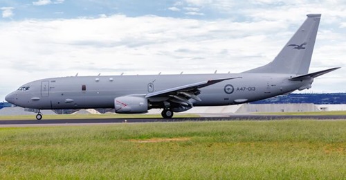 Australia's 13th Boeing P-8A Poseidon arrives at RAAF Base Edinburgh, South Australia, in September 2025.