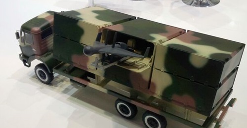 AVIC's ASN-301 anti-radiation loitering munition displayed at IDEX 2017 held in Abu Dhabi.
