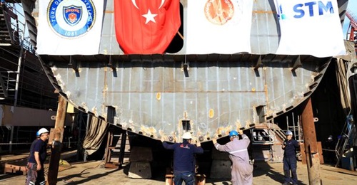 Türkiye's first-of-class National Fast Attack Craft at its keel-laying ceremony in Istanbul Shipyard on 27 October 2025.