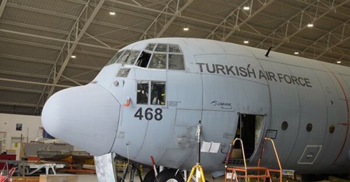 An older model Turkish Air Force C-130 Hercules, of the type that was lost with all 20 onboard on 11 November.