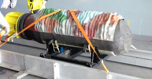 A Turkish-made Malaman sea bottom mine at the Turkish Exercise 'Nusret 2025' in October.