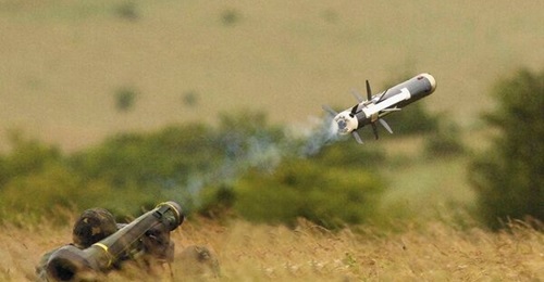 The Javelin ATGW system is capable of countering heavy and light armoured targets.