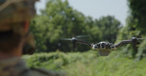 Red Cat's Black Widow short-range reconnaissance drone (pictured). The company plans to integrate Apium's swarming technology with the Black Widow.