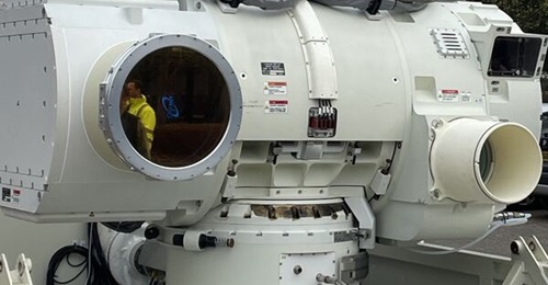 The DragonFire MDC programme has grown out of the DragonFire LDEW capability demonstrator (pictured). This has de-risked and demonstrated key technologies, including coherent beam combining.