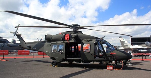Seen being displayed at Farnborough 2024, the Leonardo AW149 is the sole surviving entrant for the UK's NMH competition.