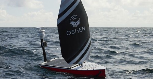 A C-Star USV during trials at sea.