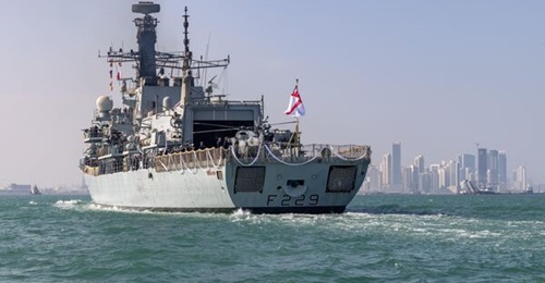 HMS 
        
        approaches the UK Naval Support Facility in Bahrain for the final time on 5 December 2025. The ship had exceeded its original 18-year lifespan by almost double.