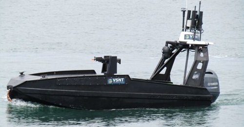 The VSNT-CMM, shown here, can also mount a gyrostabilised remotely controlled weapon station armed with a machine gun.