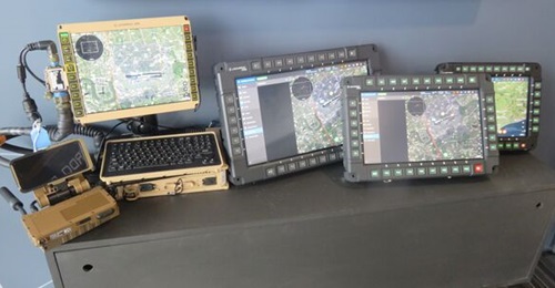 Leonardo DRS' new smart displays showcased at DSEI 2025.