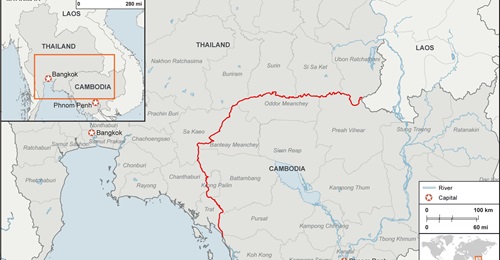 On the fourth day of fighting between Thailand and Cambodia, conflict continued to spread along the two countries' shared border.