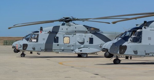 Two of seven NH90 MSPT helicopters contracted for the Spanish Navy (Armada). Deliveries will be completed in 2026, while Spain is expected to contract 32 NH90 HSPN helicopters shortly.