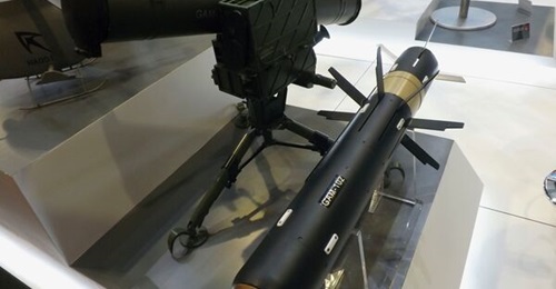 Poly Technologies showcased its GAM-102 ATGM at DSA 2018.