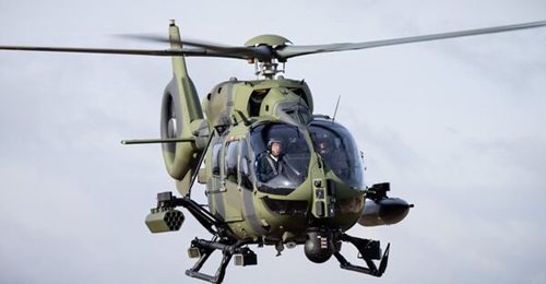 An Airbus H145M helicopter of the type that Germany has now ordered 82 of to equip both its army and air force.