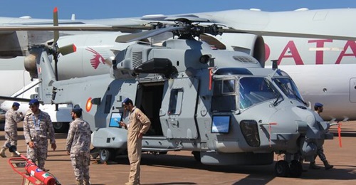 A Qatari NH90 NFH displayed at the Royal International Air Tattoo (RIAT) 2024. The Gulf state has ordered 12 NFH and 16 TTH versions of the NH90, with TTH deliveries now completed.