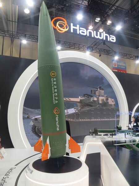 Hanwha's KTSSM system, pictured at the DX Korea 2022 show in Goyang.
