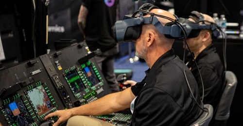 A version of the RVCT-Air with XR-4 series headsets displayed at I/ITSEC 25.