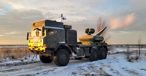 Rheinmetall's Skyspotter system displayed during the GBAD Demo Days event in Finland in November 2025.