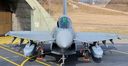 A Eurofighter testbed aircraft carrying a Taurus cruise missile under each wing. Germany has cleared development of the improved Taurus Neo, although details remain classified.