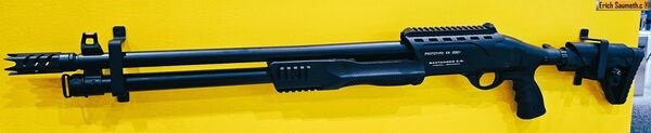 The Santander ER 0001 shotgun prototype was displayed at the Expodefensa 2025 trade show in December.