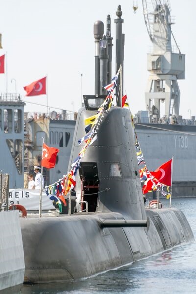 The Turkish Naval Forces' second Reis-class submarine TCG 
        
        , seen on 31 August 2025.