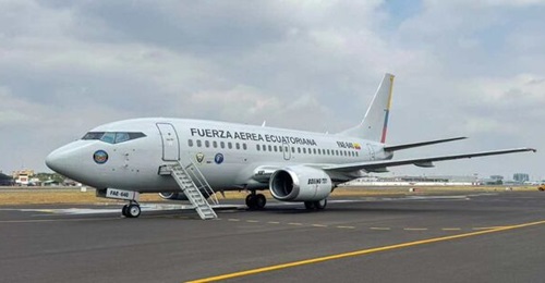 The Ecuadorian Air Force inducted its new Boeing 737-500 into service, identified by the registration FAE-640, on 7 January 2026.