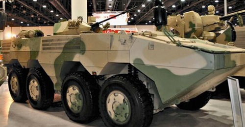 A Norinco VN1 armoured vehicle seen displayed at the IDEX 2009 exhibition in Abu Dhabi, United Arab Emirates.