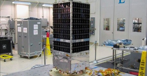 A Kestrel Eye Block II nanosatellite during development.